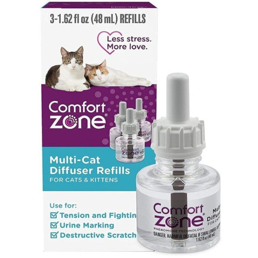 Comfort Zone Multi-Cat Diffuser Refills For Cats and Kittens - 3 count