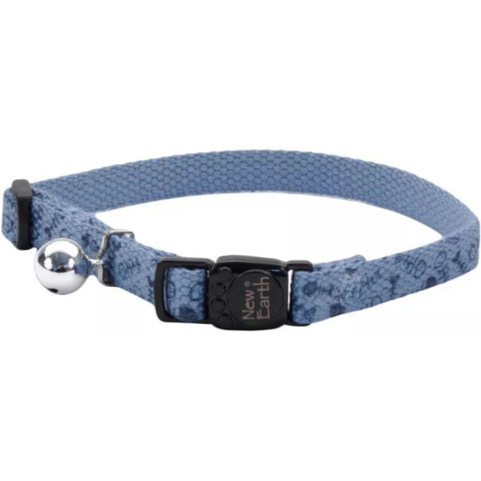 Coastal Pet New Earth Soy Printed Breakaway Cat Collar Fish Pattern - 8-12in.L x 3 8in.W