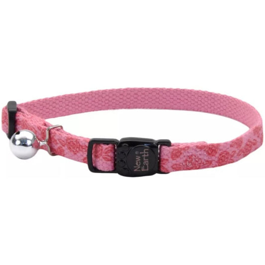 Coastal Pet New Earth Soy Printed Breakaway Cat Collar Rose Pattern - 8-12in.L x 3 8in.W