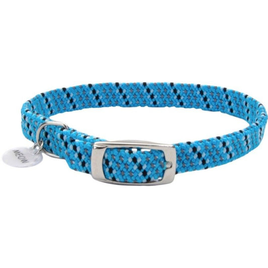 Coastal Pet Elastacat Reflective Safety Collar with Charm Blue Black - Small (Neck: 8-10in.)