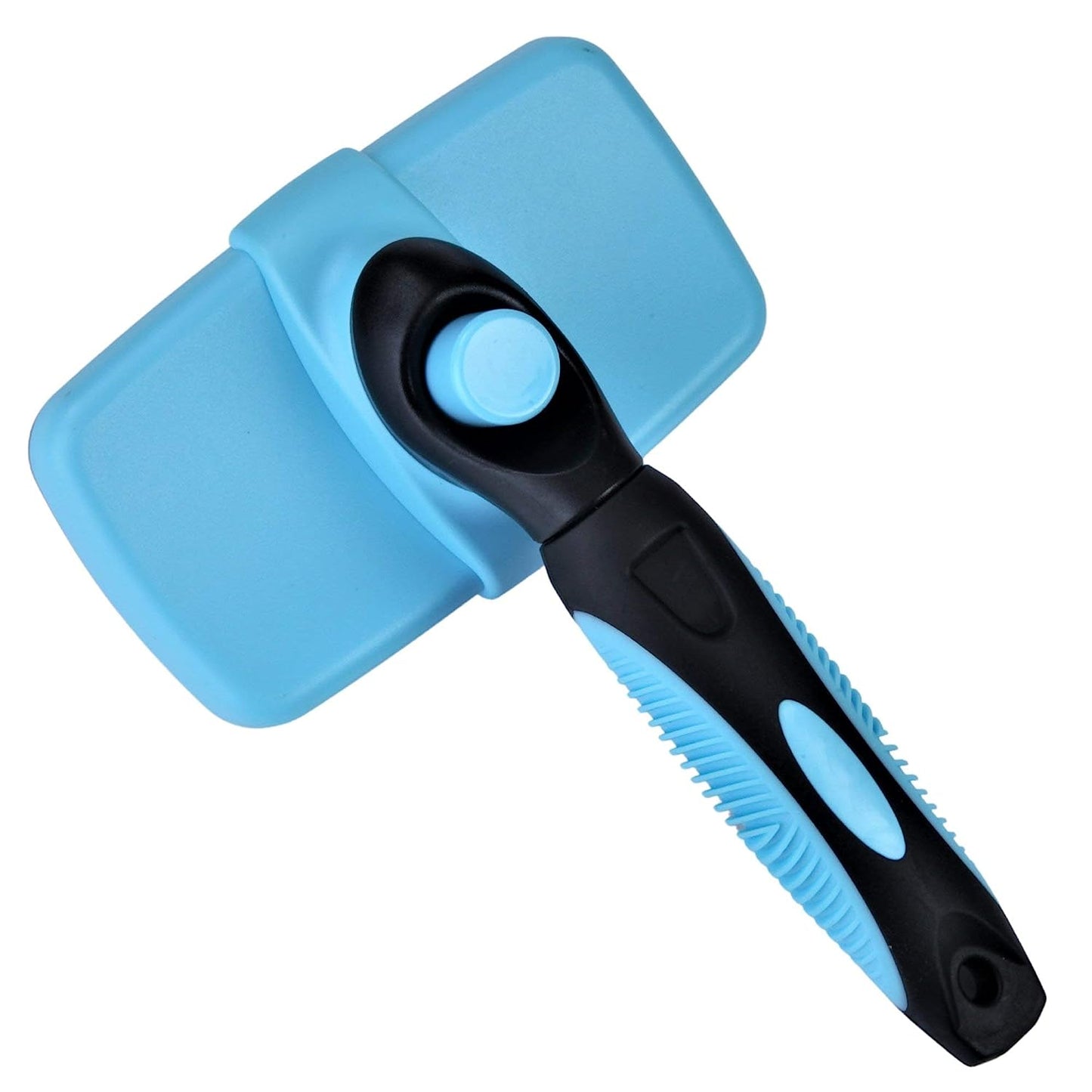 Easy Clean Slicker Grooming Brush for Dogs & Cats - Blue